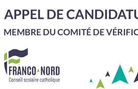 APPEL DE CANDIDATURES - MEMBRE DU COMITÉ DE VÉRIFICATION