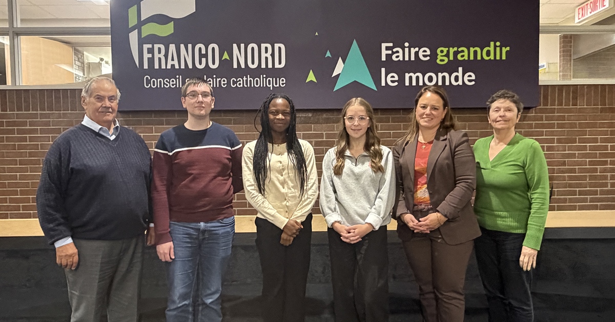 Trois élèves leaders amorcent leur mandat au sein du Conseil scolaire catholique Franco-Nord