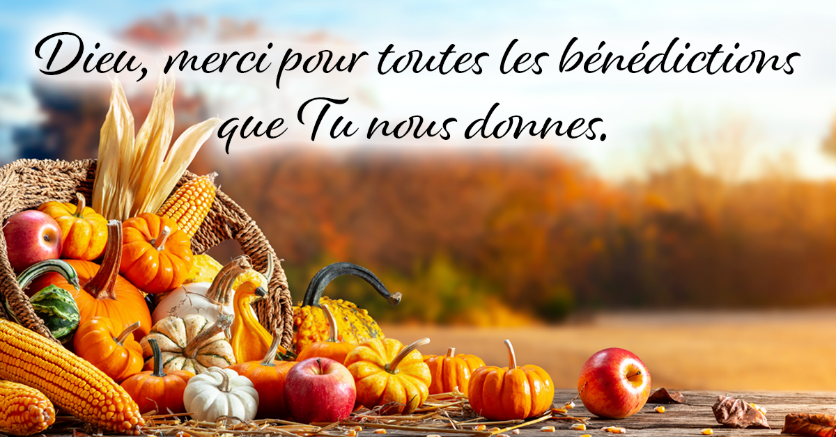 Joyeuse Action de grâces à tous!