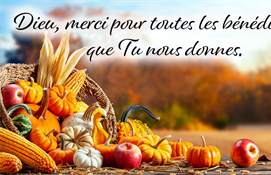 Joyeuse Action de grâces à tous!