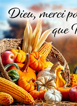 Joyeuse Action de grâces à tous!