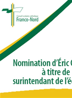 Nomination d’Éric Gendron à titre de surintendant de...