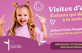 Futurs enfants de la maternelle, participez aux activités de transition et au camp d’été offert gratuitement par le Franco-Nord!