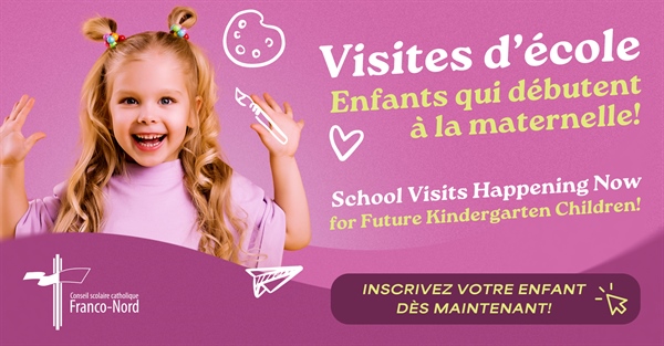 Futurs enfants de la maternelle, participez aux activités de transition et au camp d’été offert gratuitement par le Franco-Nord!
