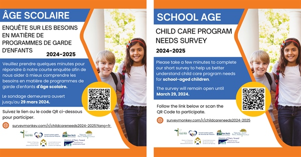 Enquête sur les besoins de programmes de garde d’enfants