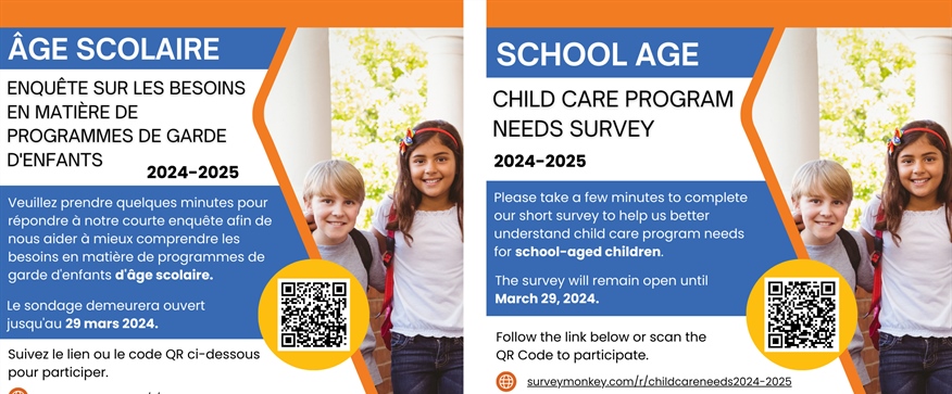 Enquête sur les besoins de programmes de garde d’enfants