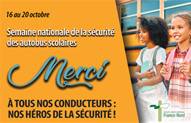 16-20 octobre : Semaine nationale de la sécurité des autobus scolaires