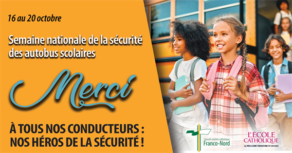 16-20 octobre : Semaine nationale de la sécurité des autobus scolaires