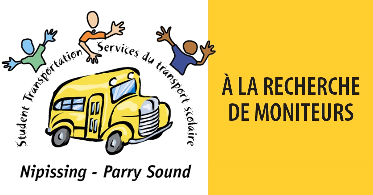Affichage de poste par les Services du transport scolaire Nipissing-Parry Sound