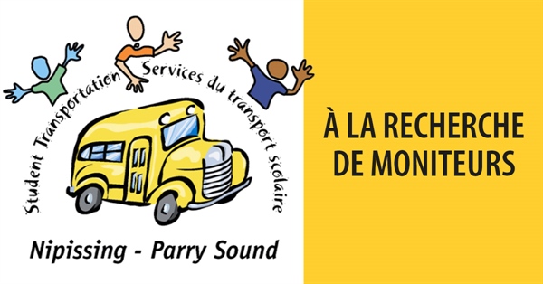 Affichage de poste par les Services du transport scolaire Nipissing-Parry Sound