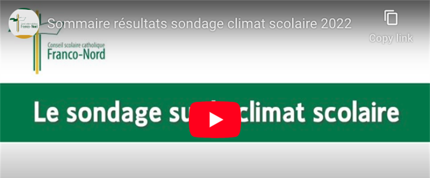 Priorité accordée par le Conseil scolaire catholique Franco-Nord à un climat scolaire positif