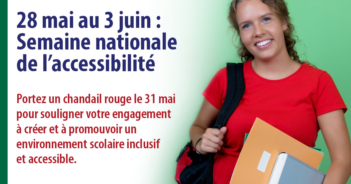 Semaine nationale de l'accessibilité et Journée du chandail rouge