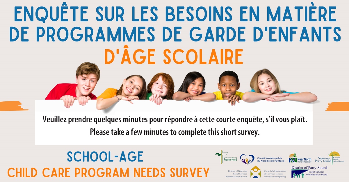 Enquête sur les besoins de programmes de garde d’enfants