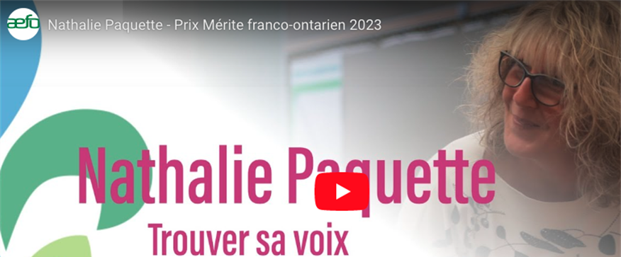 Accompagnatrice pédagogique au CSCFN grande Lauréate du Prix du Mérite franco-ontarien 2023