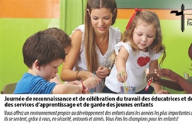 Journée de reconnaissances des éducatrices/éducateurs de la petite enfance et des services d'apprentissage et de garde des jeunes enfants