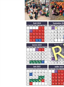 Calendrier scolaire 2024-2025 révisé
