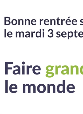 Rentrée scolaire 2024-2025