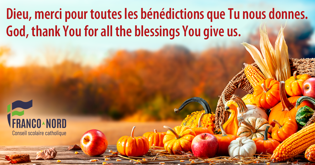 Joyeuse Action de grâce à tous!