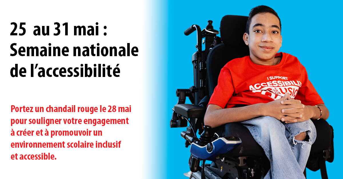 Semaine nationale de l'accessibilité et Journée du chandail rouge