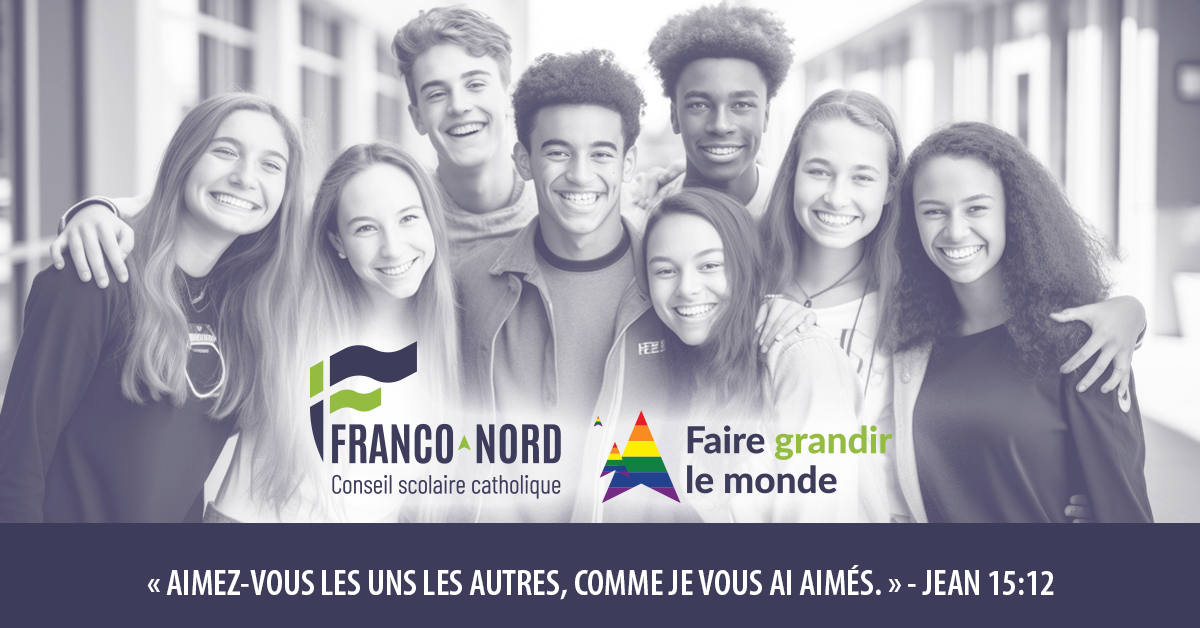 Le Conseil scolaire catholique Franco-Nord célèbre l’amour, l’inclusion et la diversité en juin