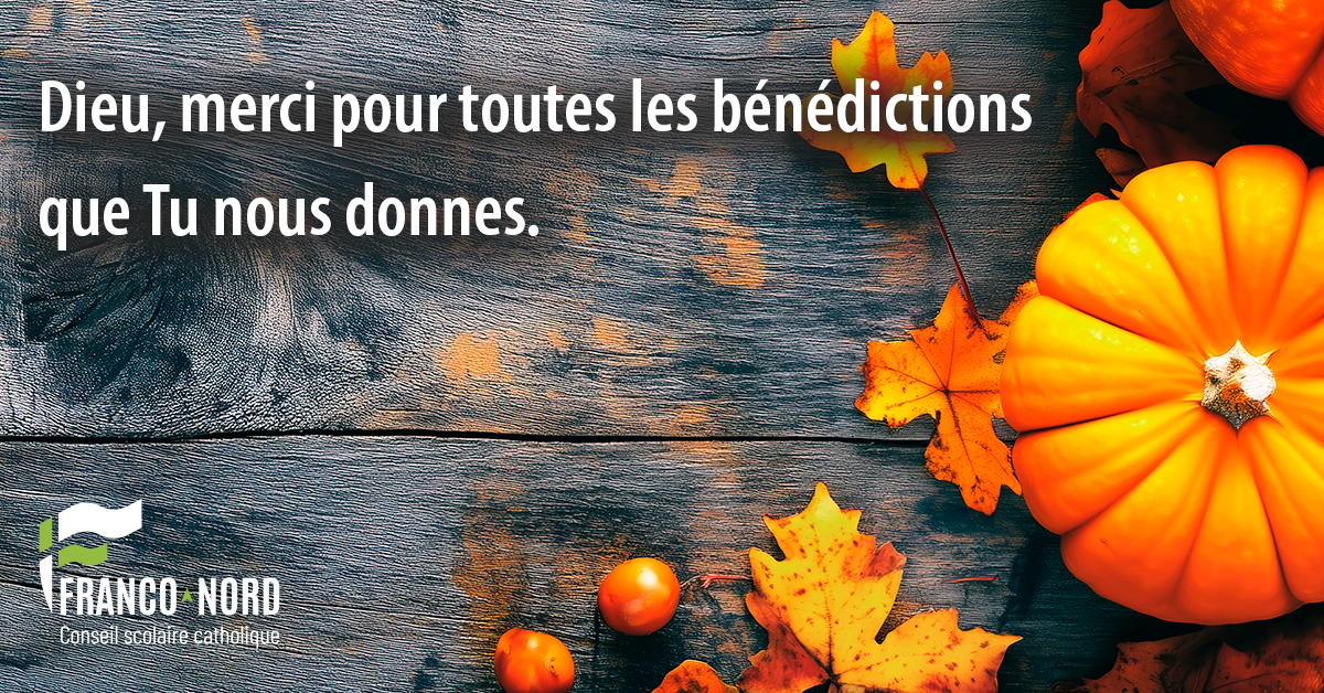Joyeuse Action de grâces à tous!