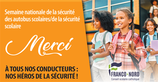 20-24 octobre : Semaine nationale de la sécurité des autobus scolaires et de la sécurité scolaire