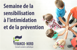 16 au 22 novembre : Semaine de la sensibilisation à l'intimidation et de la prévention