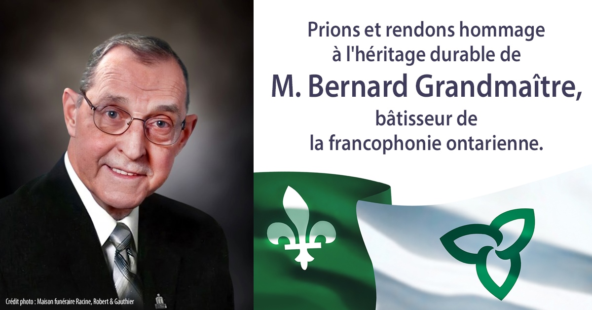 Décès d'une figure emblématique au sein de la communauté franco-ontarienne