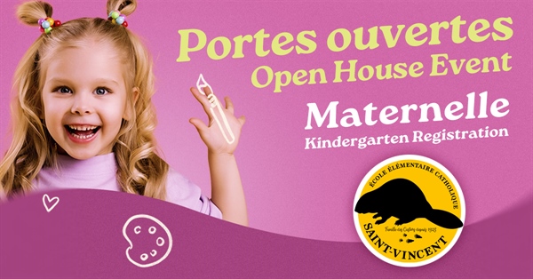 Inscription à la maternelle 2026-2027 : Portes ouvertes le mercredi 28 janvier à 17h30