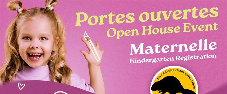 Inscription à la maternelle 2026-2027 : Portes ouvertes le mercredi 28 janvier à 17h30
