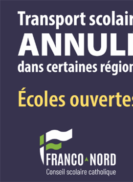 14 janvier - Annulation des transports scolaires à...