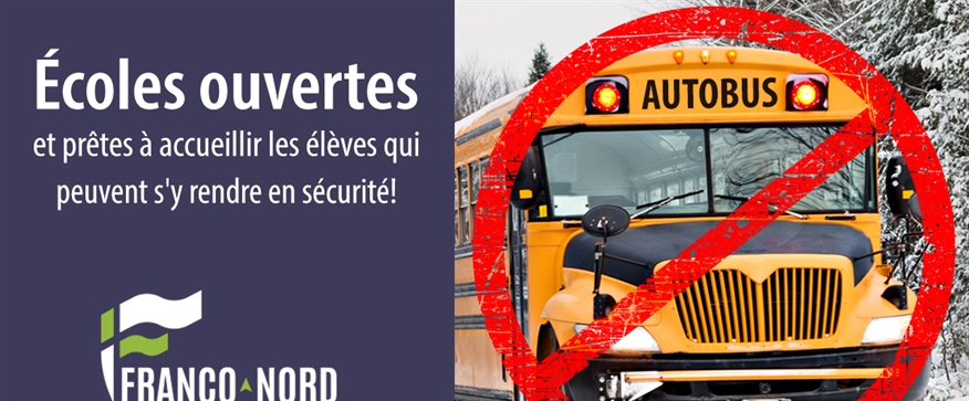 10 février - Annulation du transport scolaire à Nipissing Ouest