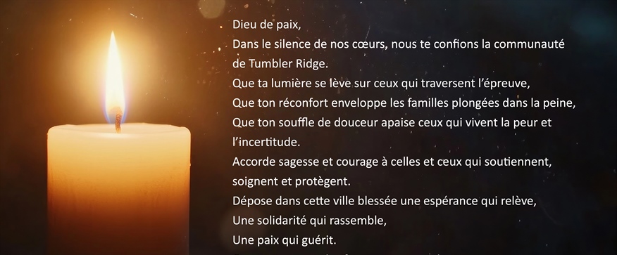 Hommage et soutien à la communauté de Tumbler Ridge