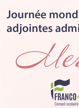 22 avril - Journée mondiale des adjointes...