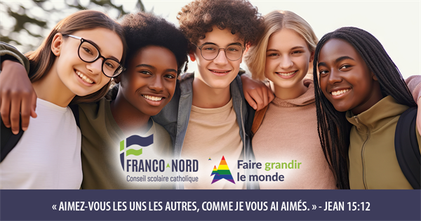Le Conseil scolaire catholique Franco-Nord célèbre l’amour, l’inclusion et la diversité en juin