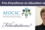Nicole Fournier reçoit le Prix d’excellence 2026 de l’AFOCSC